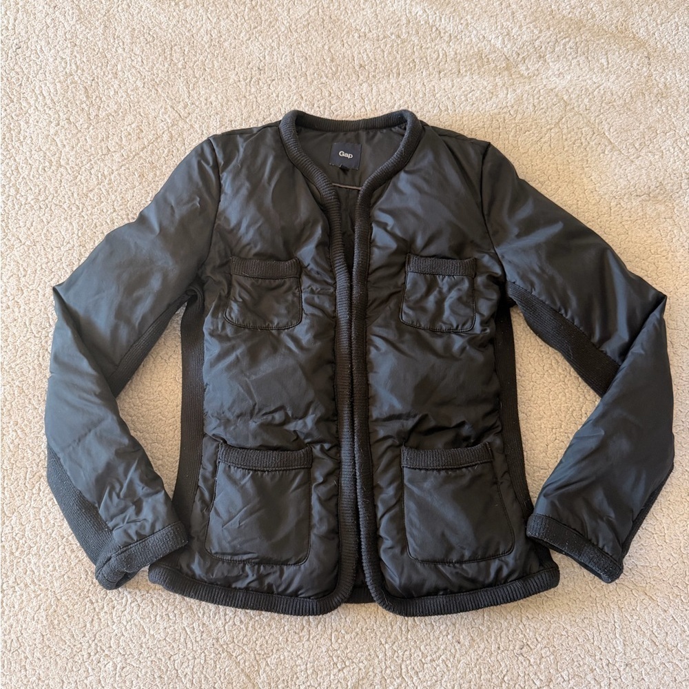 GAP Black Quilted Down Puffer Jacket Small